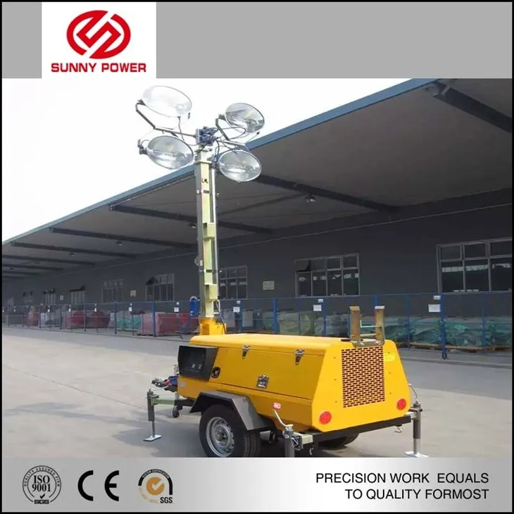 Grupo electrógeno diesel de torre de luz